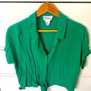 For the republic cropped shirt